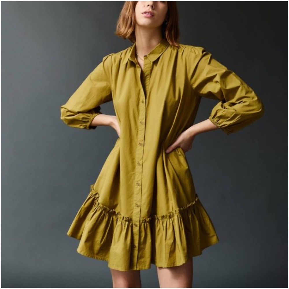 Anthropologie Women’s Shelley Flounced Tunic Dress Size XS